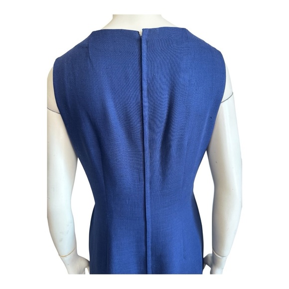 Vintage MCM Dress Navy Blue Sleeveless NIPPON NOBILITY Custom Tailored Medium - Picture 8 of 10